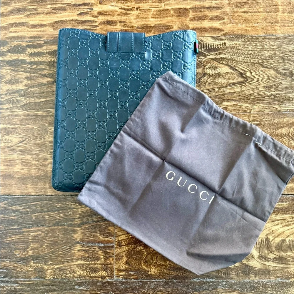 Authentic Gucci Black Embossed Tablet Sleeve - (NWT)